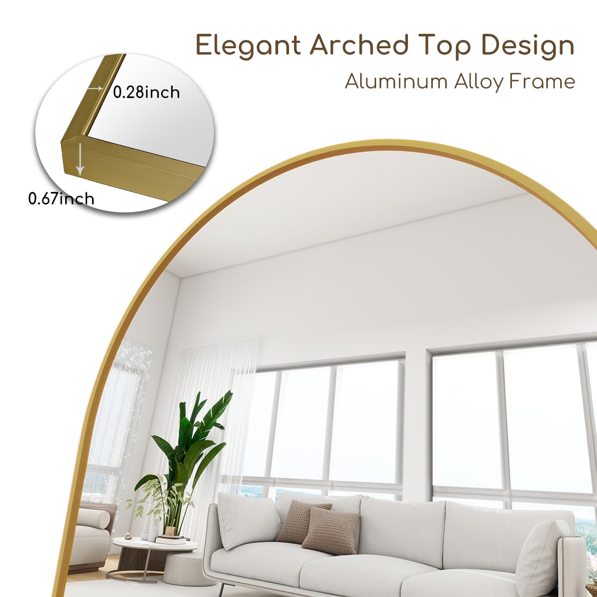 Elegant Standing Mirror 65"x30"